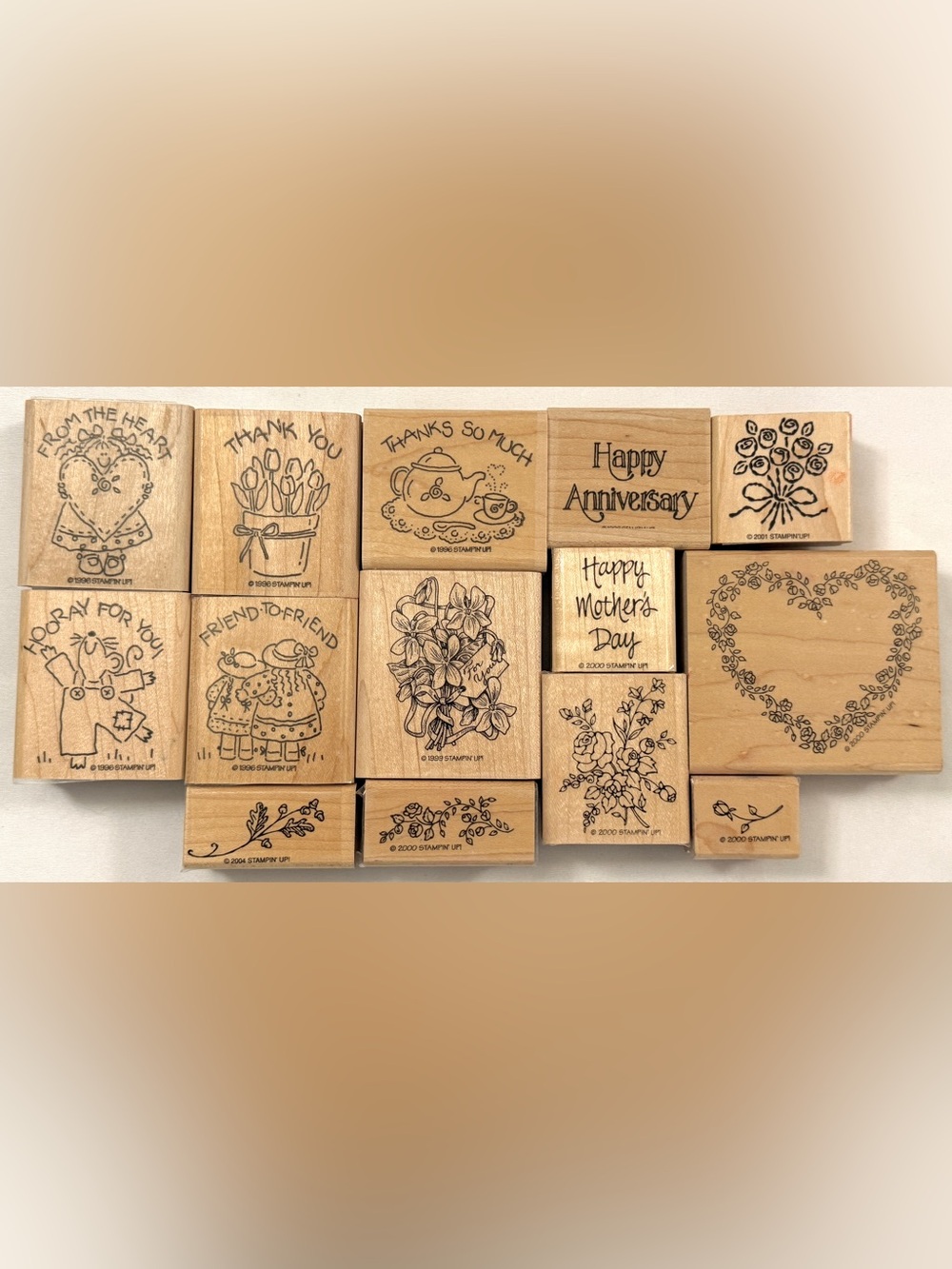 2 Like New Stampin’ Up Stamp Sets~Miscl Occasions/Flowers + Free Stamp Pad